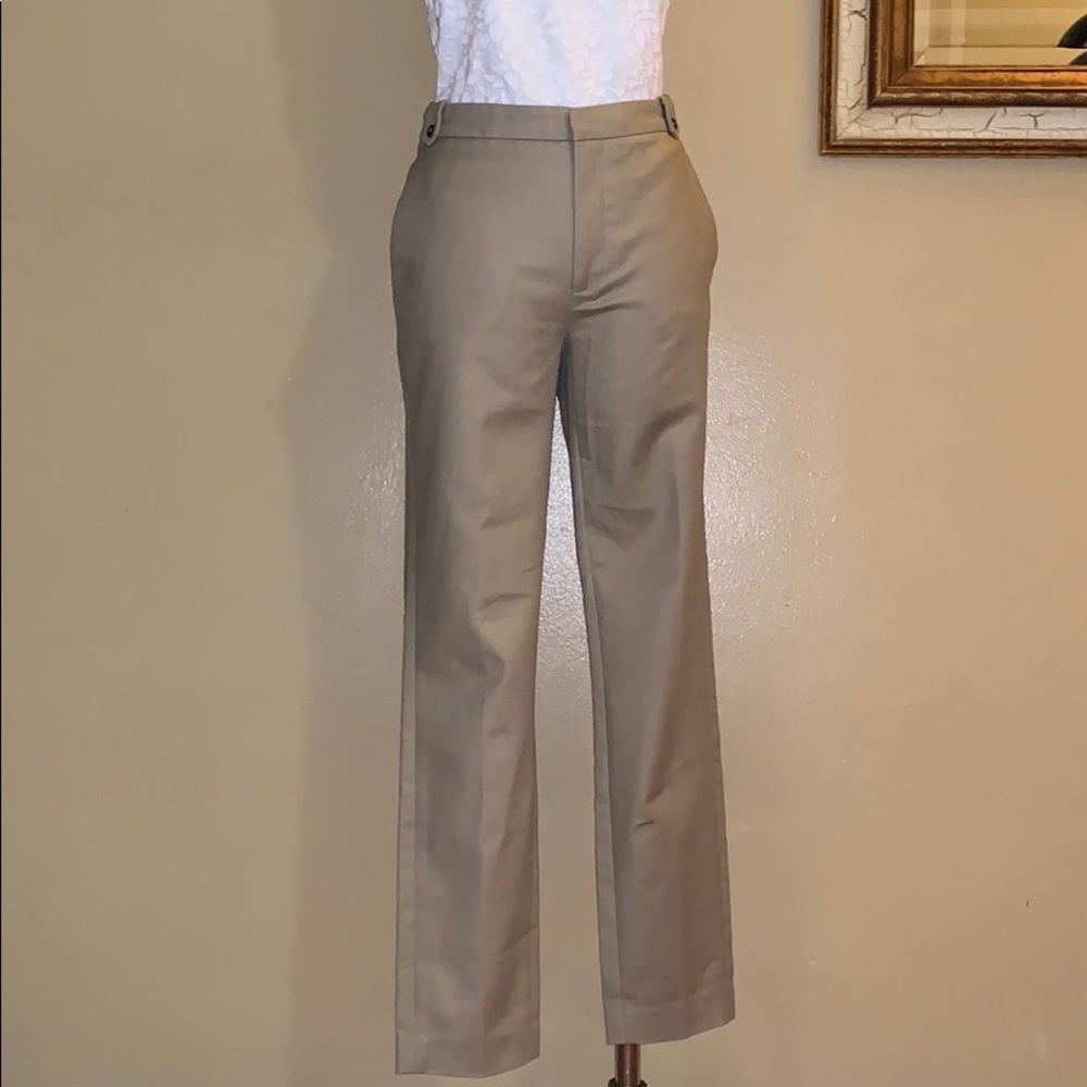 Zara Khaki Beige Tan Trouser Dress Pants 4 EU 36